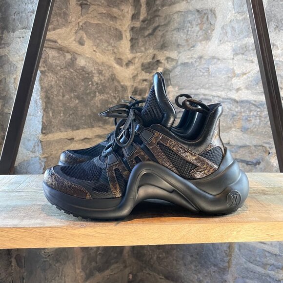 Louis Vuitton Black Monogram Archlight Chunky Sneakers - Picture 5 of 12